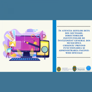 În atenția șefilor DETS din sectoare, directorilor instituțiilor privind funcționarea și administrarea paginii-web oficiale