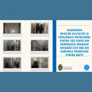 Asigurarea meselor calitative și echilibrate nutrițional pentru toți copiii din grădinițele orașului Chișinău este una din sarcinile prioritare pentru DGETS