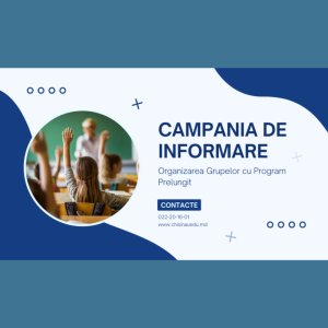 Campania de informare – organizarea Grupelor cu Program Prelungit în școlile municipiului Chișinău