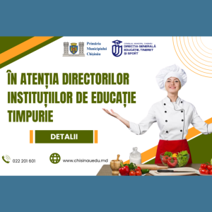 În atenția directorilor instituțiilor de educație timpurie
