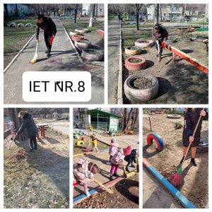 Instituțiile de învățământ din sectorul Centru reiau activitățile de salubrizare odată cu încălzirea timpului de afară